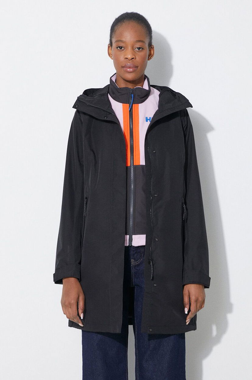 Sadetakki Helly Hansen Long Raincoat Musta | 54075