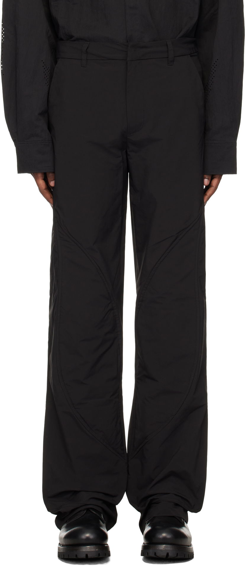 Cargo housut HELIOT EMIL Concordance Puffed Cargo Pants Musta | HE_M_10_108_BLK01