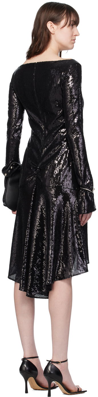 Mekko Courrèges Women's Sequin Ellipse Midi Dress Musta | 224CRO427PAI001, 2