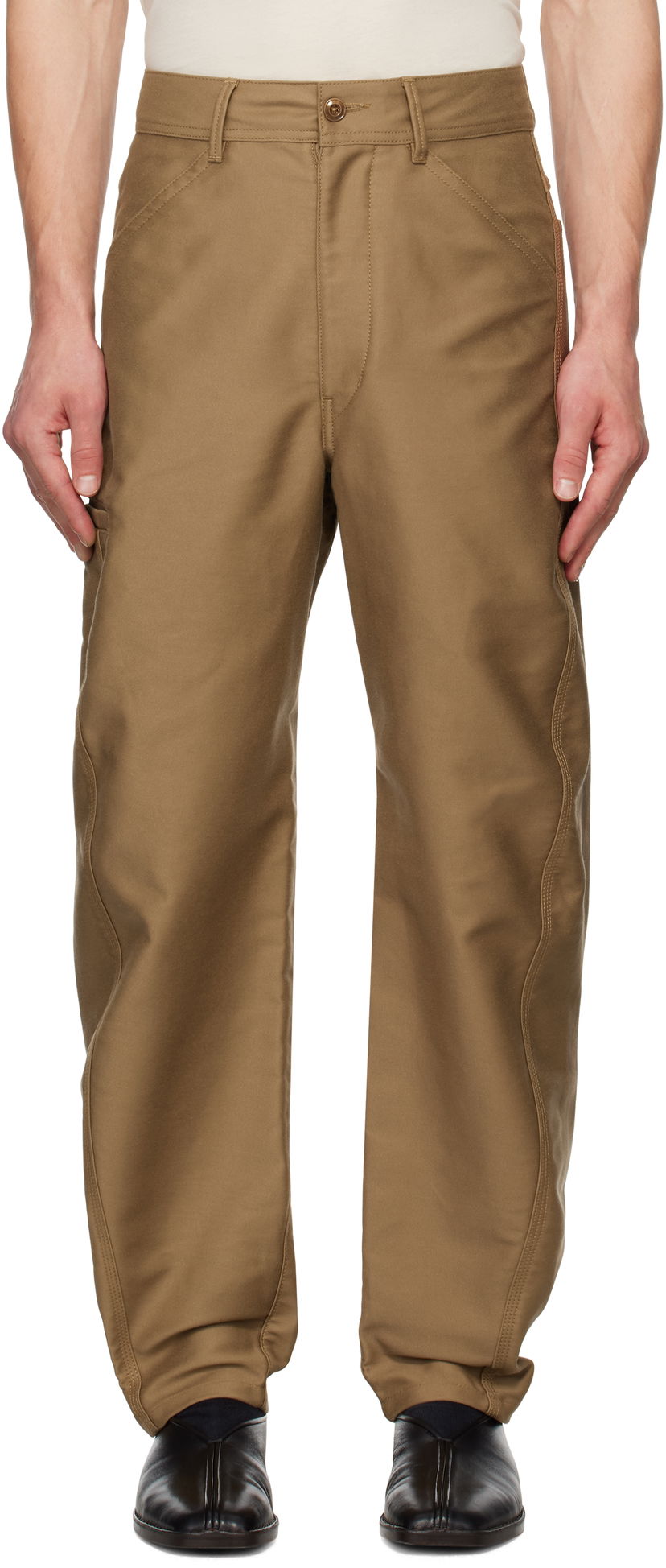 Cargo housut LEMAIRE LEMAIRE Twisted Workwear Trousers Ruskea | PA1161 LF1300