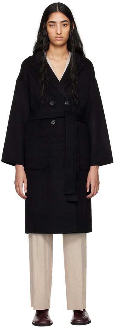 Takit Anine Bing Dylan Double-Breasted Wool Coat Musta | A-01-4001-000, 0