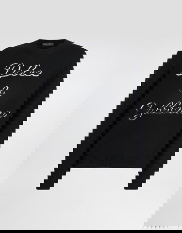 Villapaita Dolce & Gabbana Dolce & Gabbana Wool Pullover with Intarsia Musta | GXX01ZJDVDDN0000, 2