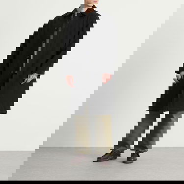 Takit Universal Works Universal Works Mowbray Wool Mac Coat, Size Small Musta | 33104-BLK, 4