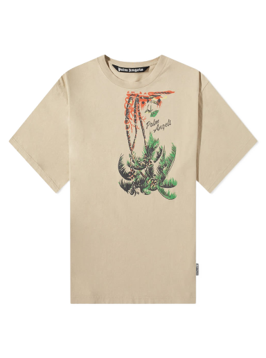 T-paita Palm Angels Upside Down Palm Tee Beige | PMAA066S23JER0036155