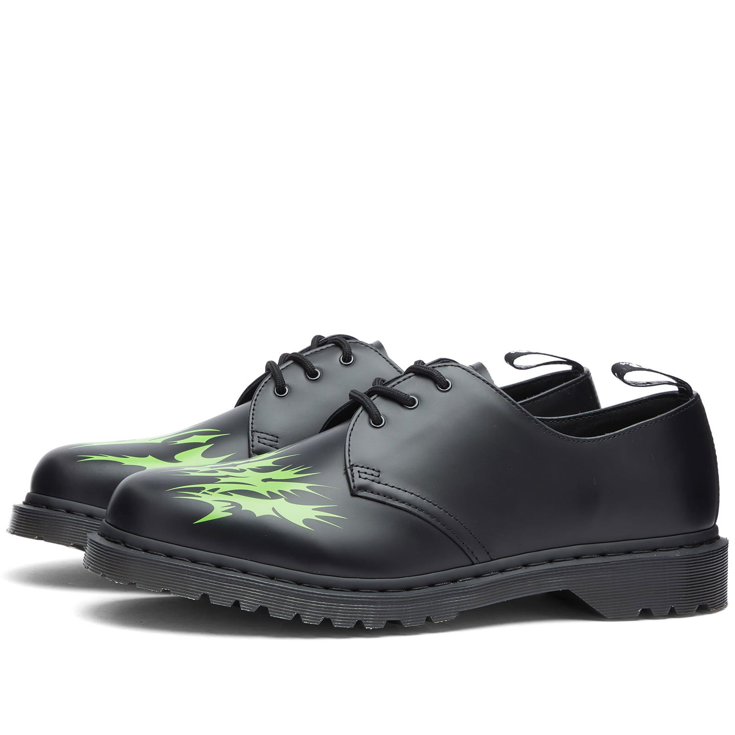 Tennarit ja kengät Dr. Martens x NTS Radio 1461 Black/Bright Green Smooth Musta | 31512128, 0