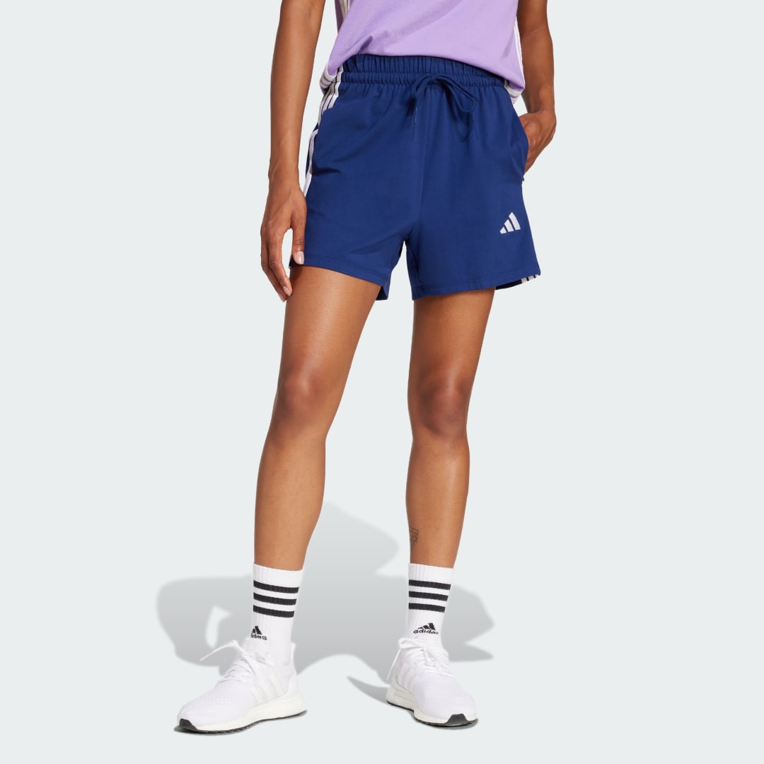 Shortsit adidas Performance Cotton Shorts with Side Stripes Sininen | JD0913, 0
