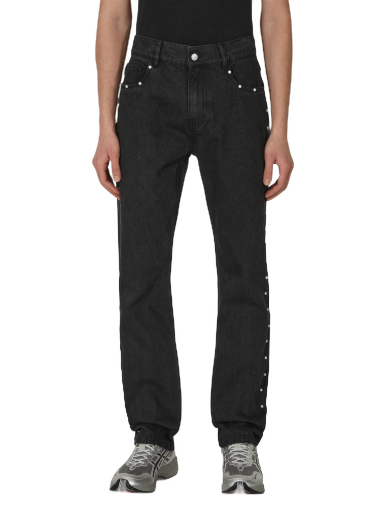 Jeans Pleasures Bling 5 Pocket Denim Pants Musta | P22W033 BLACK
