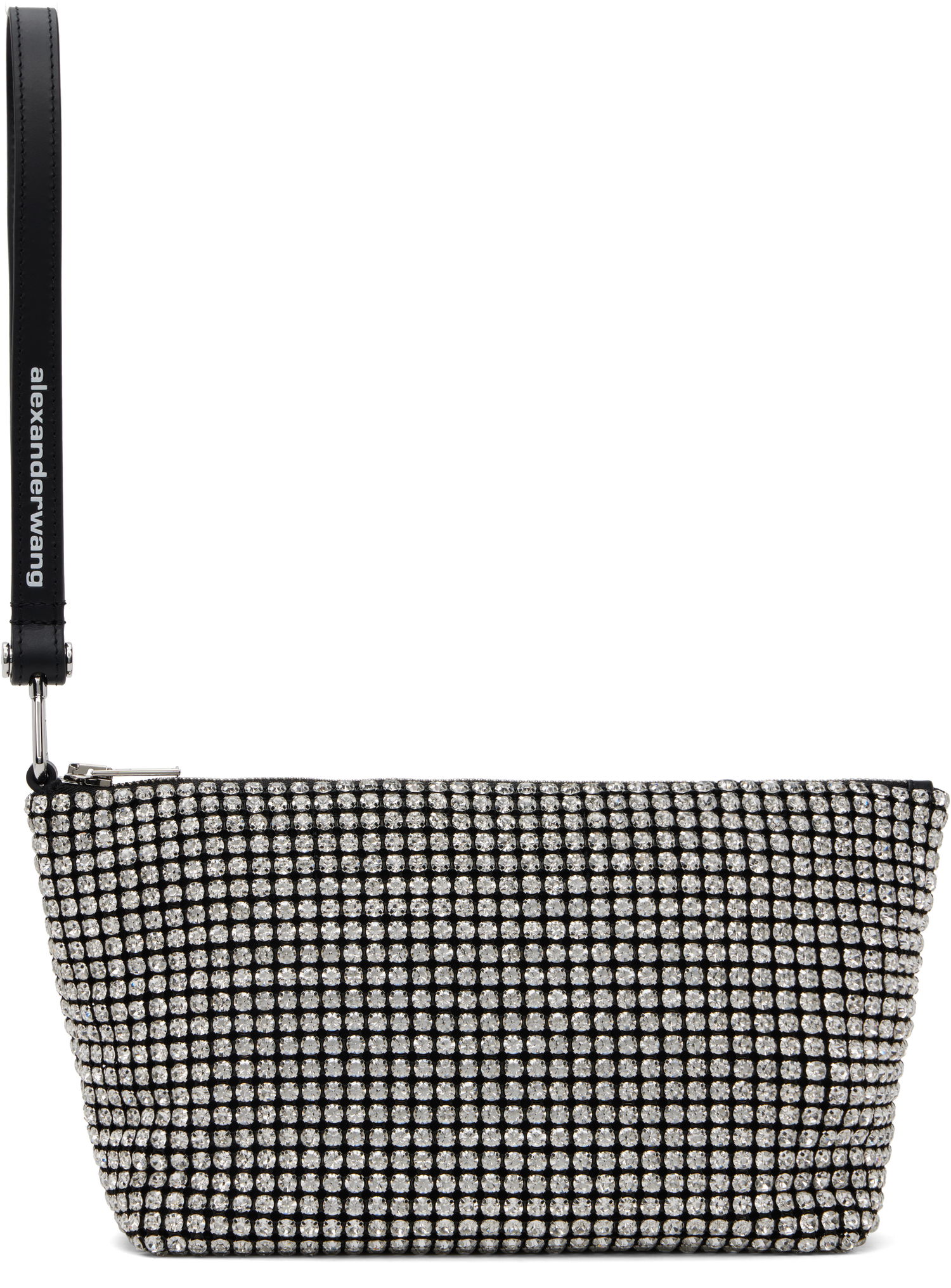 Käsilaukku Alexander Wang Alexander Wang Heiress Crystal-Embellished Wristlet Pouch Musta | 70424N13M, 0