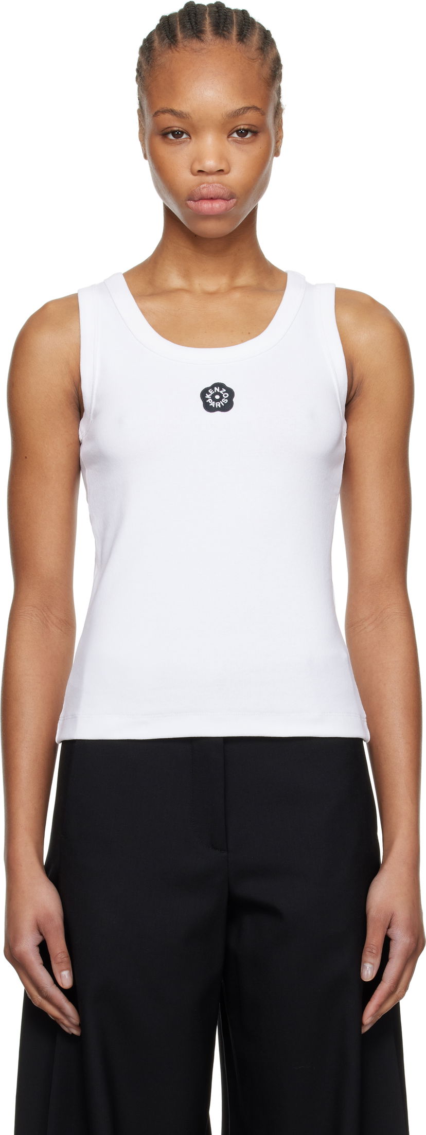Tankkitoppi KENZO Kenzo Paris 'Boke Flower 2.0' Rib Tank Top Valkoinen | FF52TO7384SJ