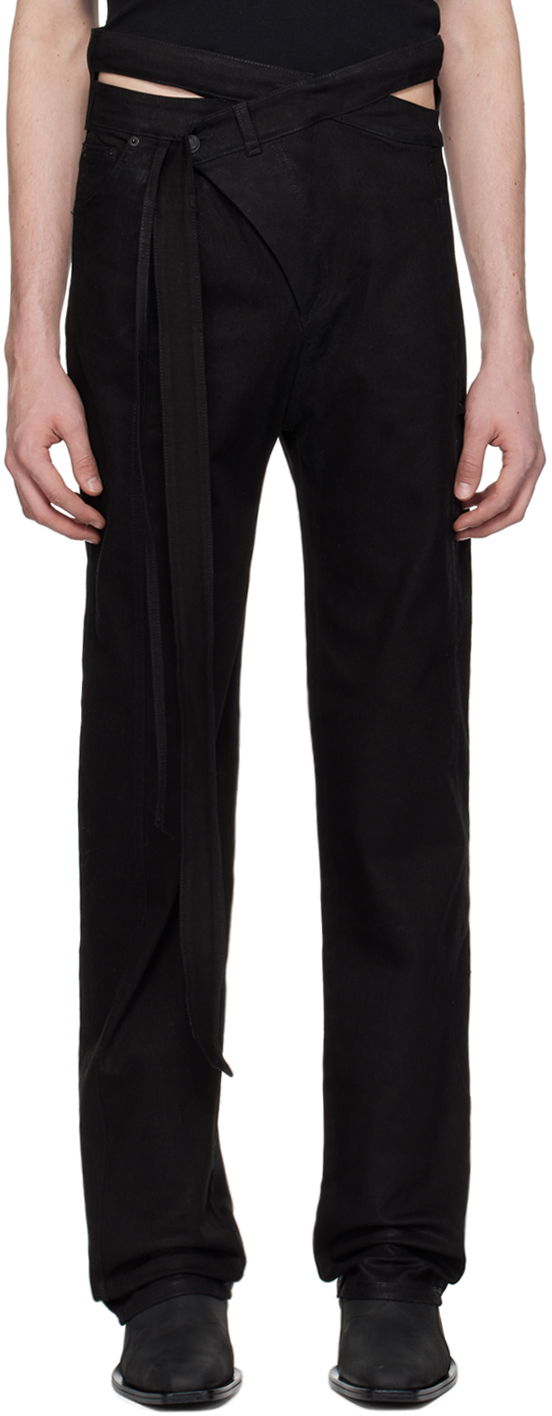 Housut ja farkut Ottolinger Ottolinger Signature Wrap Jeans Musta | 1700203E