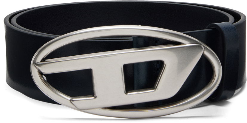 Vyöt Diesel B-1dr Leather Belt with oval D-logo buckle Tummansininen | X08516-PR666-T6083