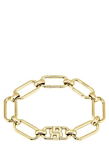 Rannerengas BOSS BOSS Bracelet with Double B Monogram Keltainen | 1580628