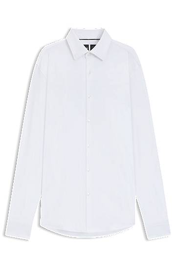 Paita BOSS Slim-fit shirt in brushed stretch flannel Valkoinen | 50550068