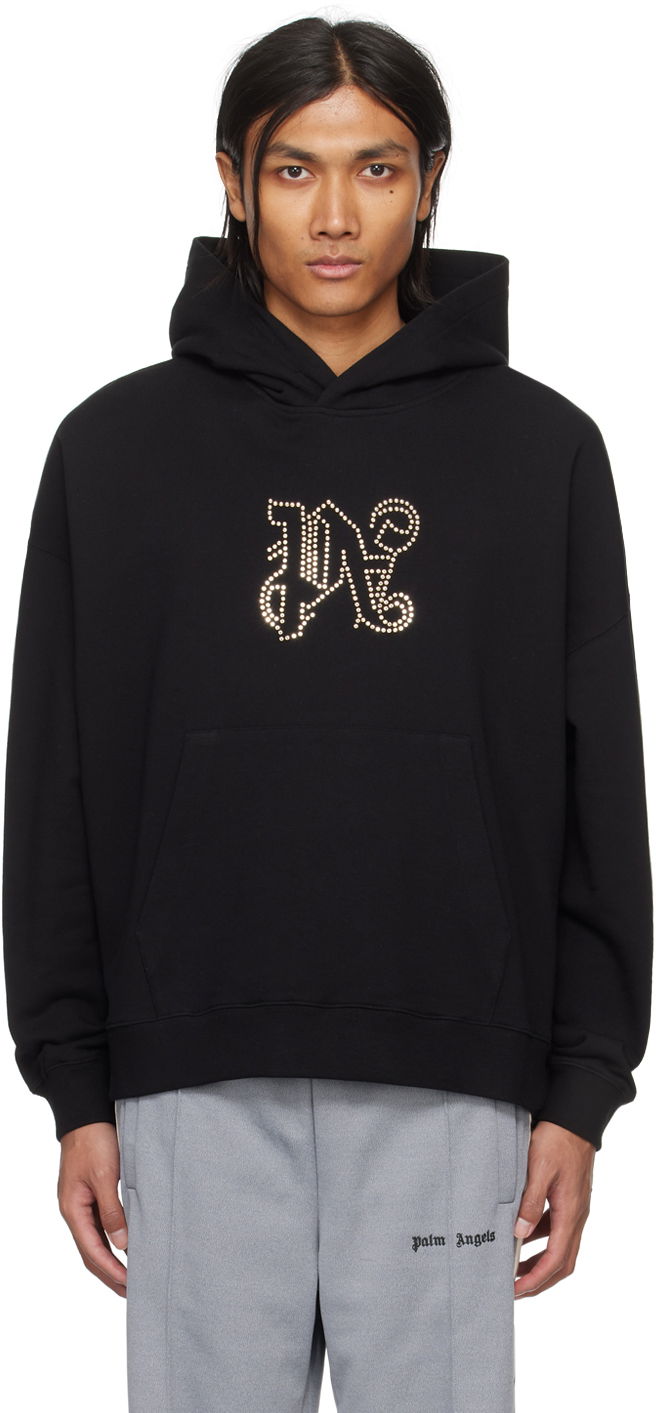 Huppari Palm Angels Monogram Statement Hoodie Musta | PMBB126R24FLE0081077, 0