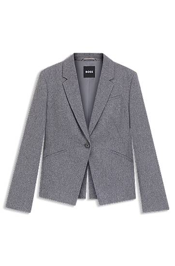 Takki BOSS Slim-Fit Flannel Blazer Harmaa | 50548754, 0