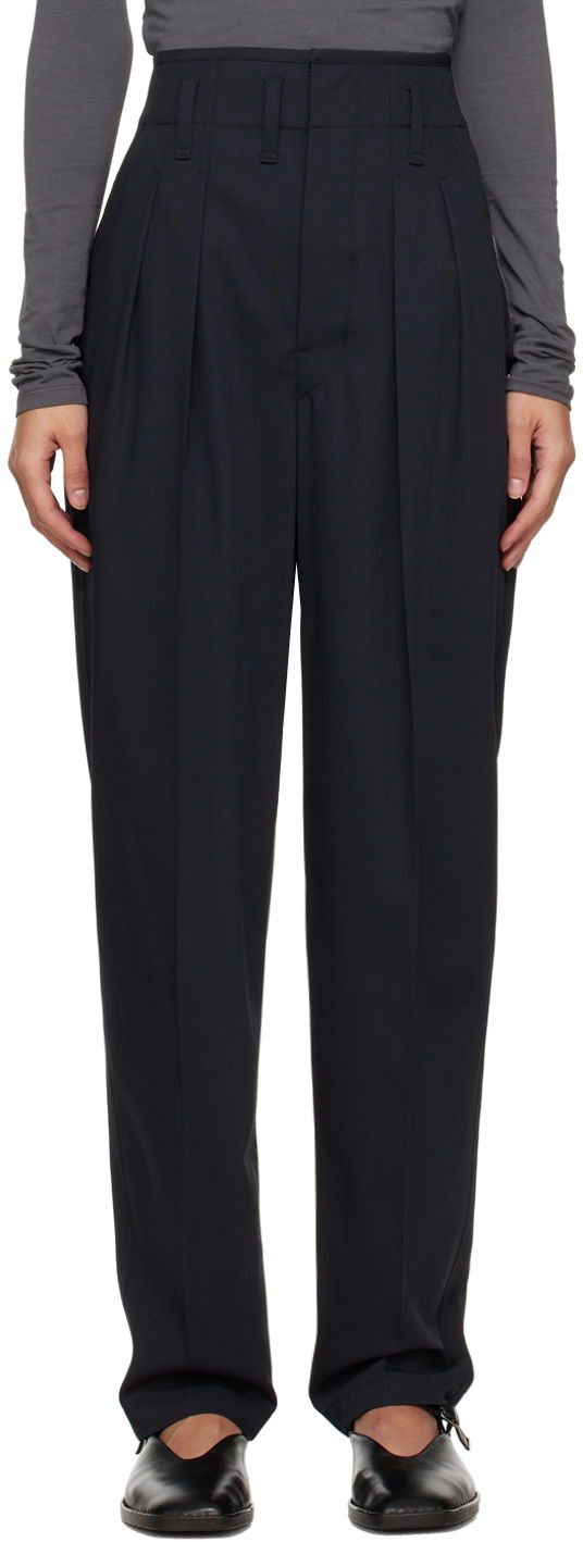 Housut LEMAIRE LEMAIRE Pleated Trousers Musta | PA1084 LF1210