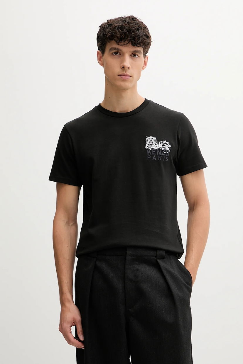 T-paita KENZO Kenzo Paris Tiger Motif T-Shirt Musta | FF65TS1524SI