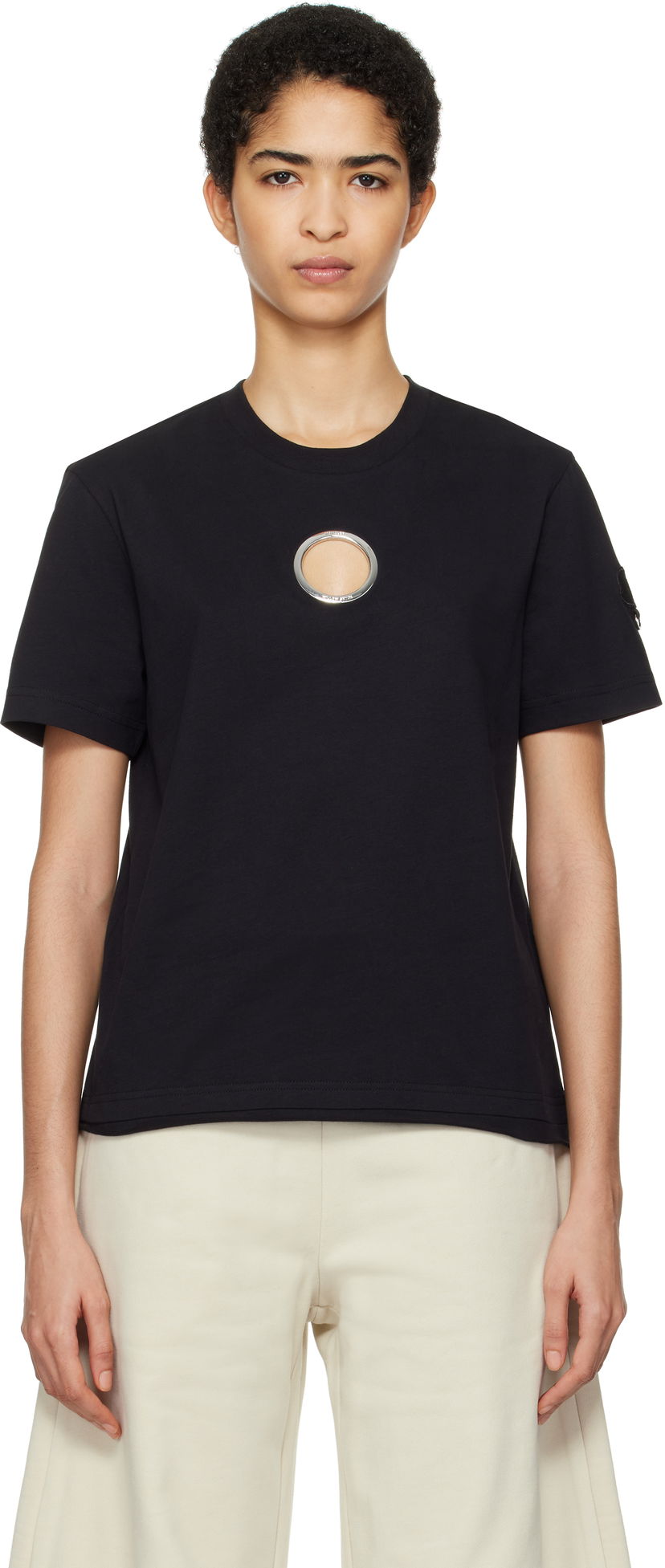 T-paita Moncler Moncler Genius x Willow Smith Grommet T-Shirt Musta | J209T 8C00006 - 89AHD
