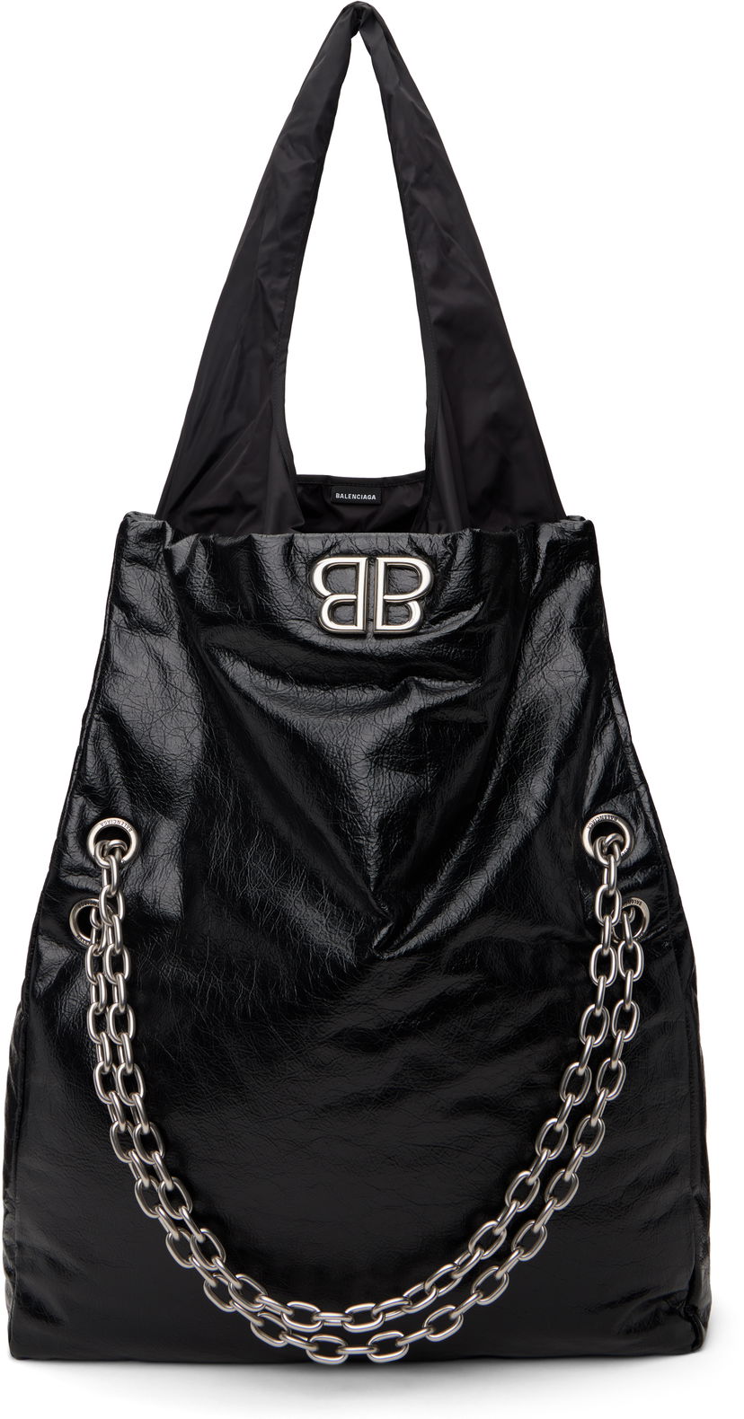 Kangaskassi Balenciaga Large Chain Tote Bag Musta | 791835 2AA5B