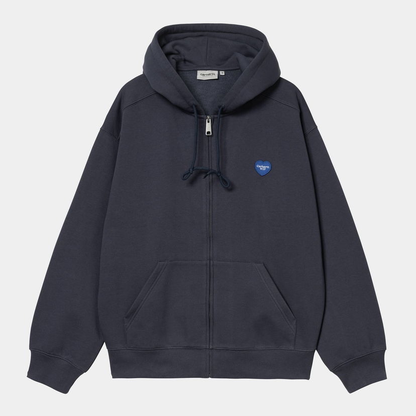 Huppari Carhartt WIP Hooded Heart II Hartt Sweat Jacket Tummansininen | I035176_7