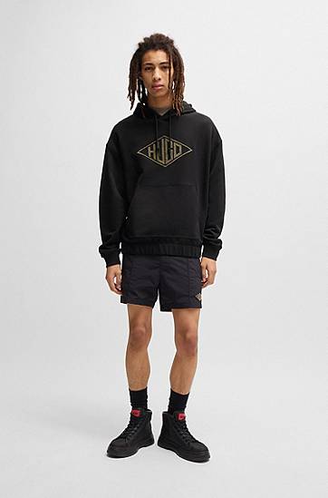Huppari BOSS Terry Hoodie with Embroidered Logo by HUGO Musta | 50534947, 1