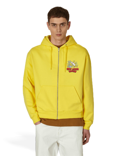 Huppari Sky High Farm Flatbush Printed Zipped Hooded Sweatshirt Keltainen | SHF03T023 1