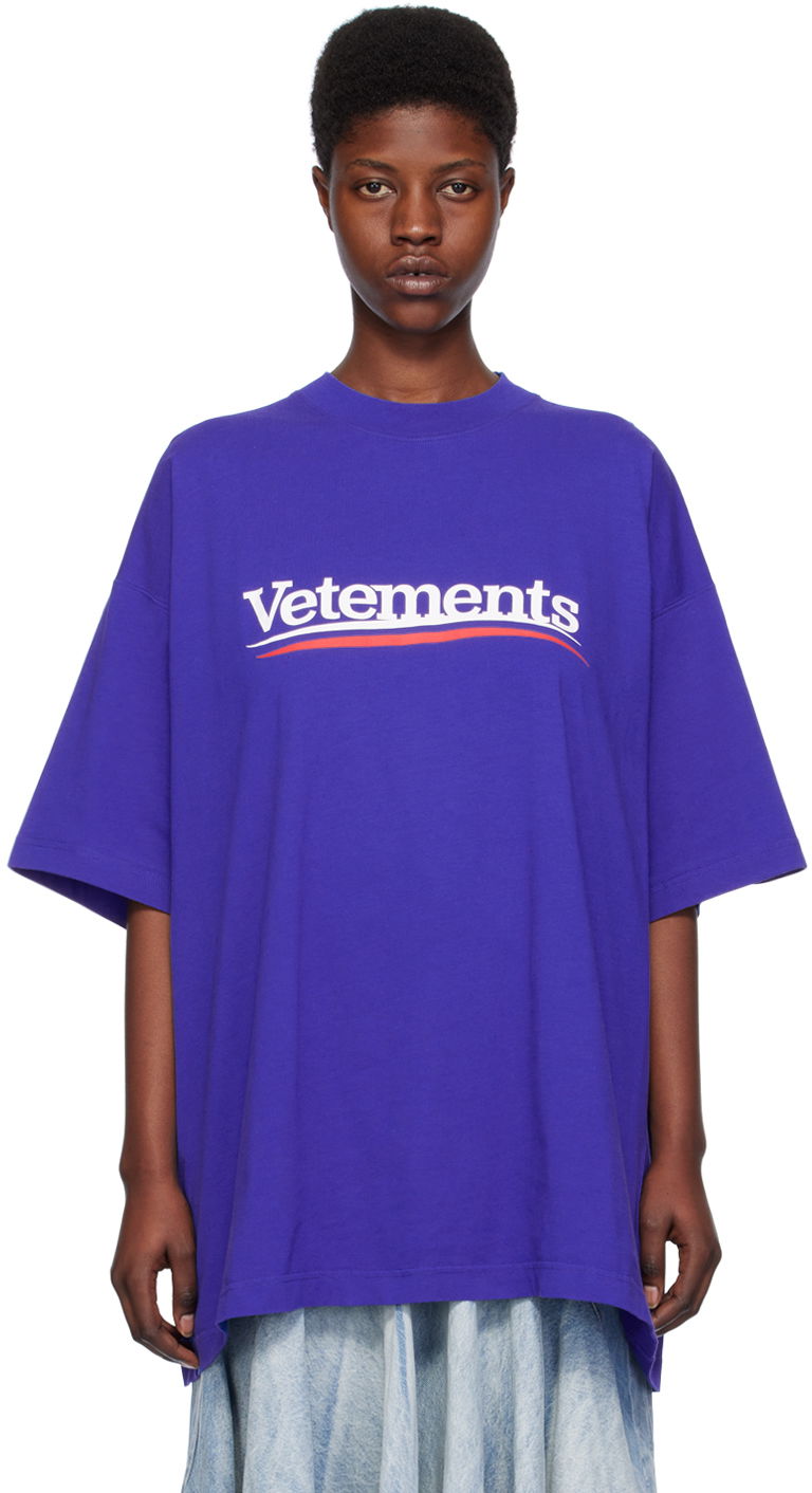 T-paita VETEMENTS Campaign T-Shirt Sininen | UE64TR440N