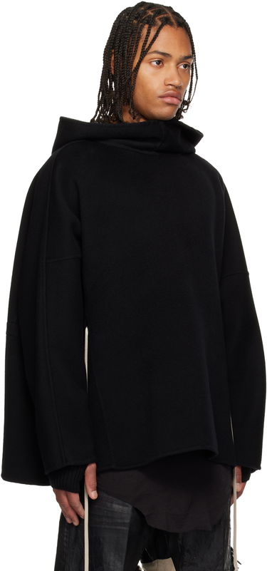 Huppari Rick Owens Concordians Cashmere Tunic Hoodie Musta | RR02E1502 DWS, 1