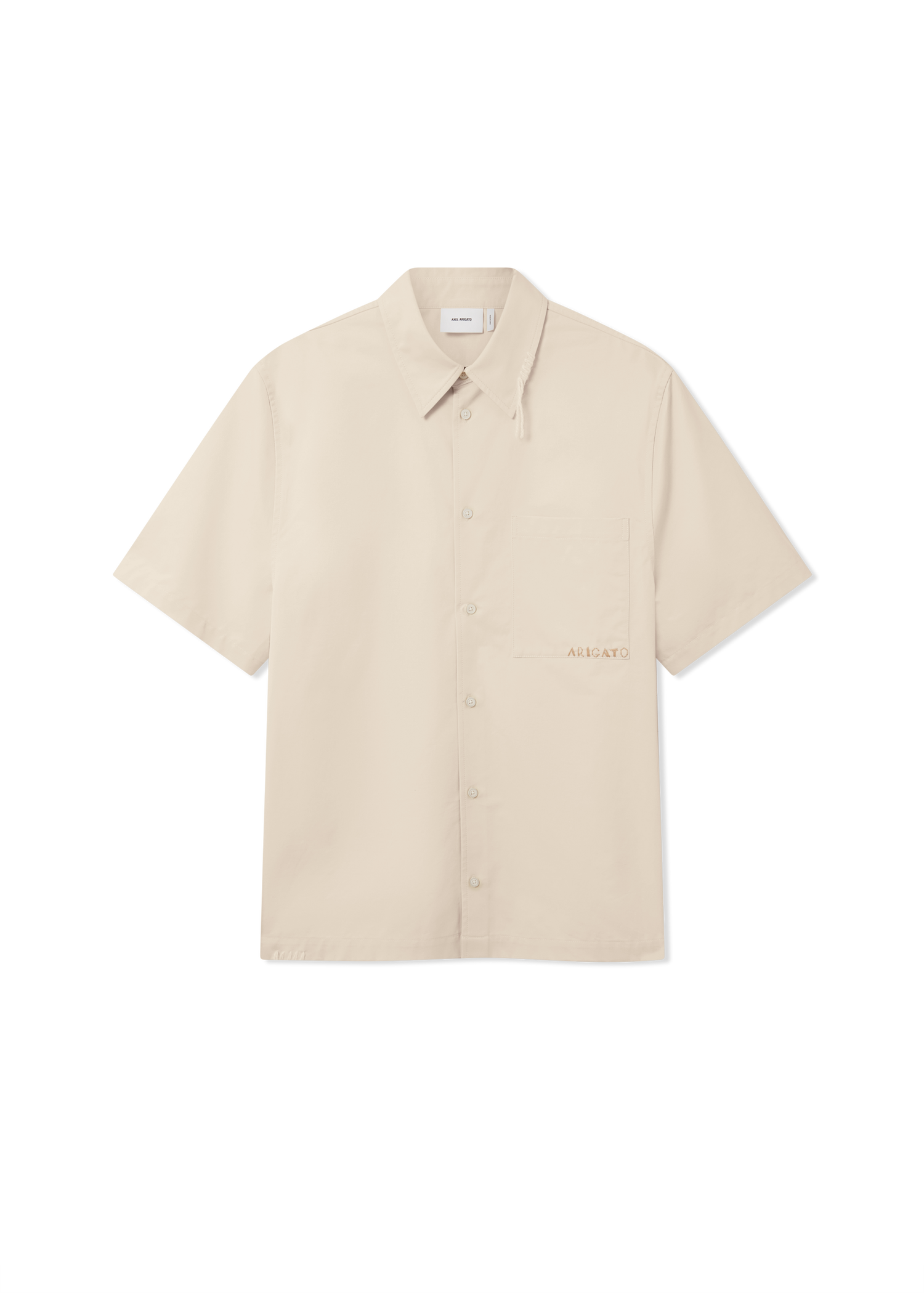 Paita AXEL ARIGATO Short Sleeve Collared Shirt Dylan Beige | A3354001, 0