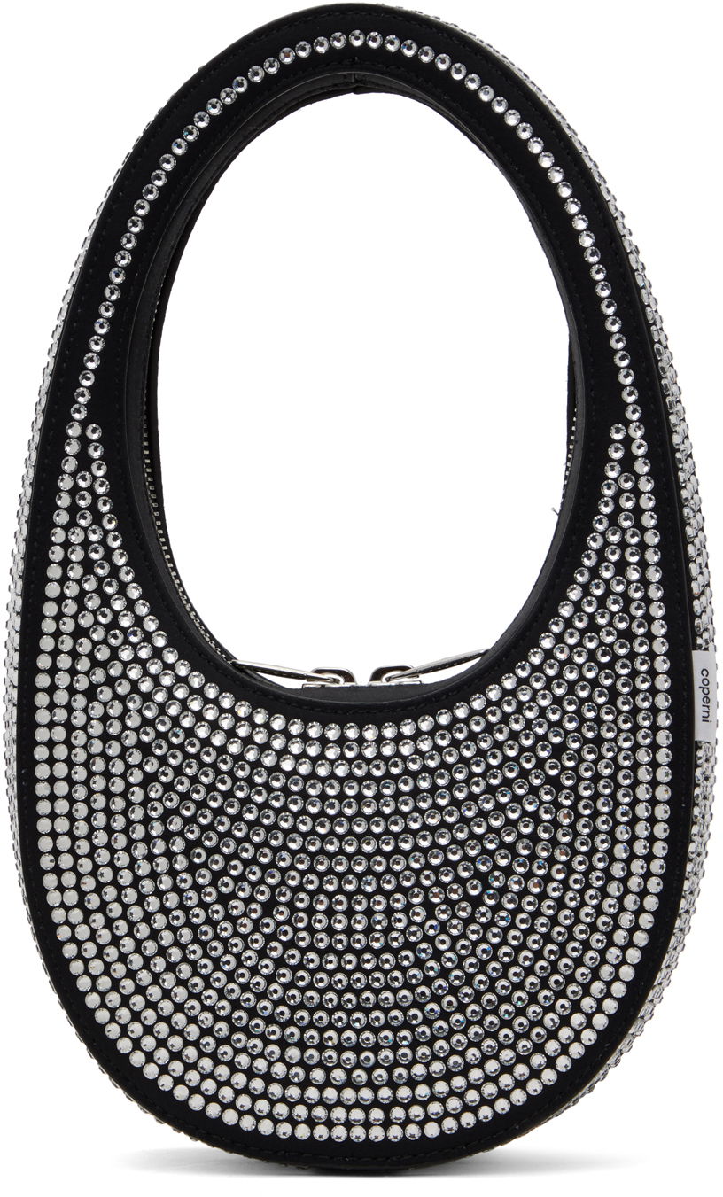 Käsilaukku Coperni Crystal Embellished Mini Swipe Bag Musta | COPBA01BIS455