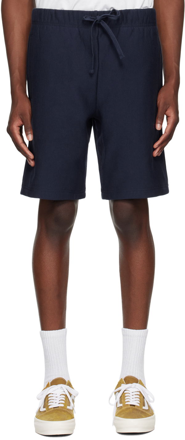 Shortsit Carhartt WIP Script Sweat Shorts Tummansininen | I031685