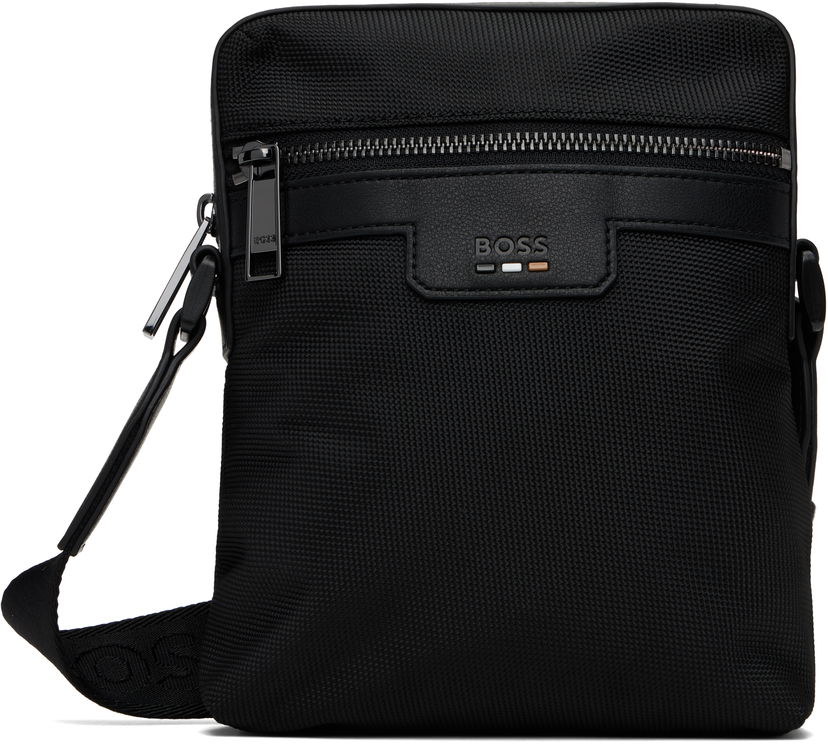 Olkalaukku BOSS Embossed-Logo Bag Musta | 50536169