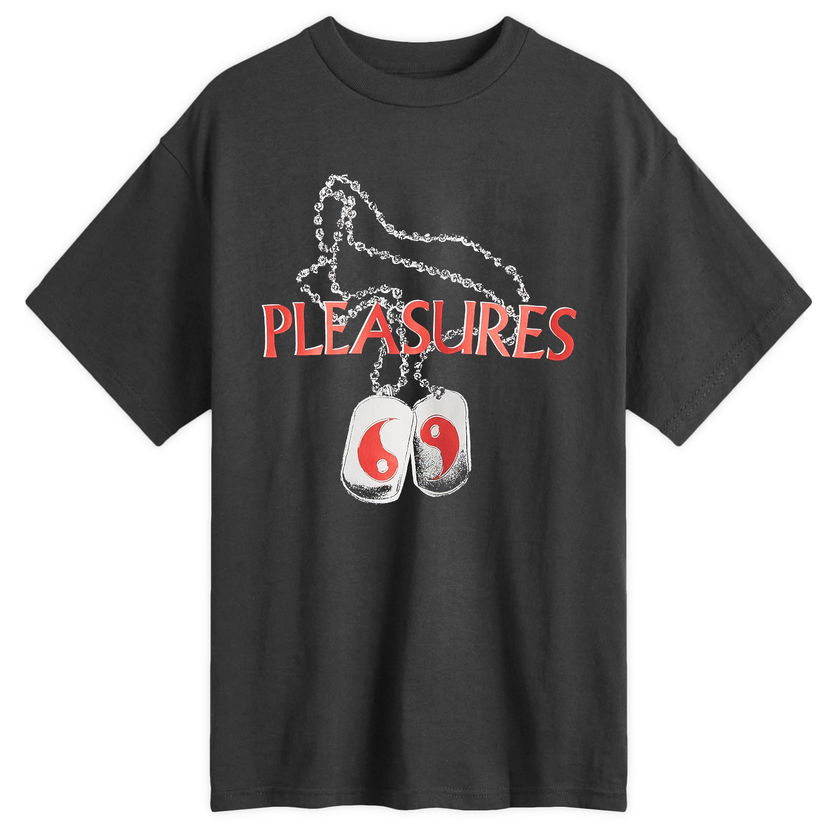 T-paita Pleasures Dog Tags Graphic T-Shirt Musta | P24W049-BLACK