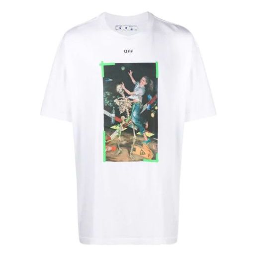 T-paita Off-White Pascal Painting Graphic Oversize T-Shirt Valkoinen | OMAA038F20FAB0150155