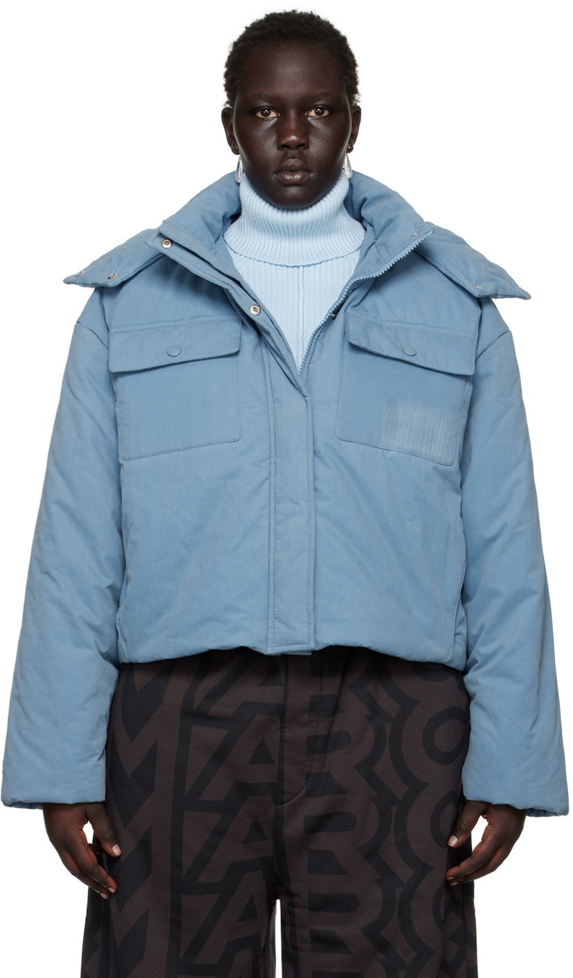 Puffer takki Marc Jacobs Marc Jacobs Padded Cropped Jacket Sininen | V205C09RE22