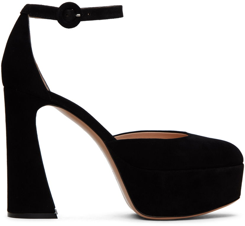 Tennarit ja kengät Gianvito Rossi D'Orsay Suede Platform Heels Musta | G40389.70RIC.CAM