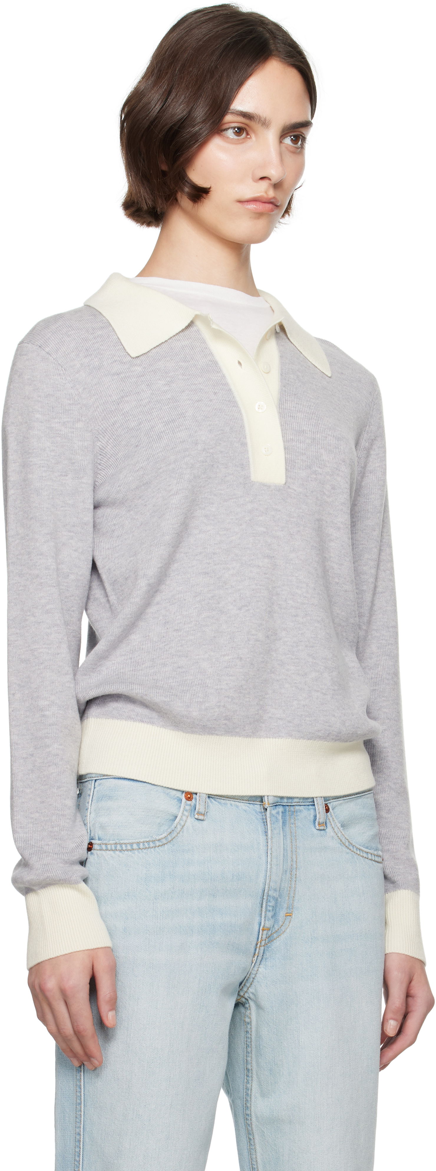 Villapaita RE/DONE Re/Done Color Block Polo Harmaa | 793-10WCLBPOL, 1