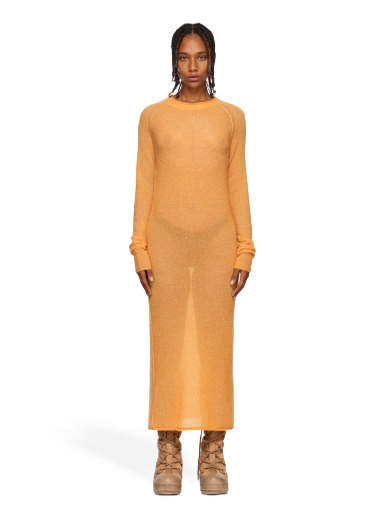 Mekko Acne Studios Metallic Thread Maxi Dress Oranssi | A20438-