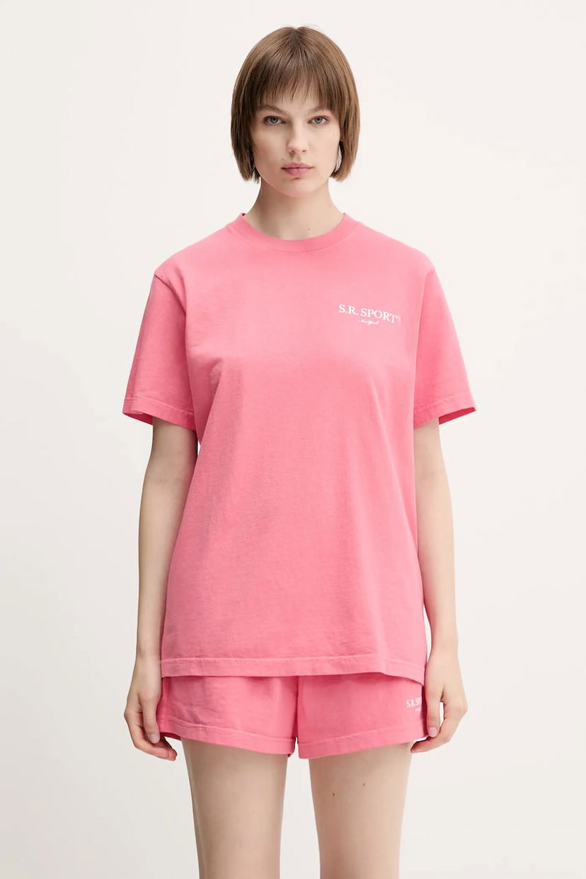 T-paita Sporty & Rich Sporty & Rich Wimbledon T-Shirt Vaaleanpunainen | TO043612201P139