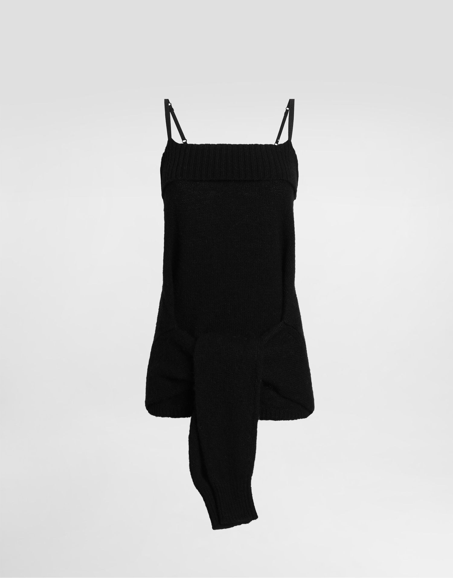 Tankkitoppi Dolce & Gabbana Dolce & Gabbana Wool Blend Tie-Front Tank Top Musta | FXT72TJGME2N0000, 0