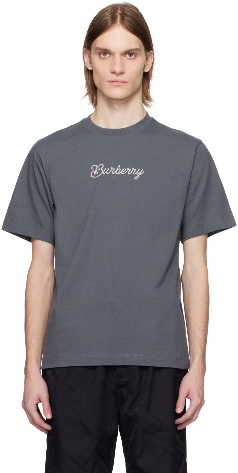 T-paita Burberry Burberry Surfer Knight Cotton T-Shirt Harmaa | 8106230