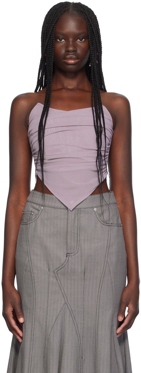 Hame Miaou Miaou Poppy Ruched Corset Top Harmaa | 7084PM3SMO