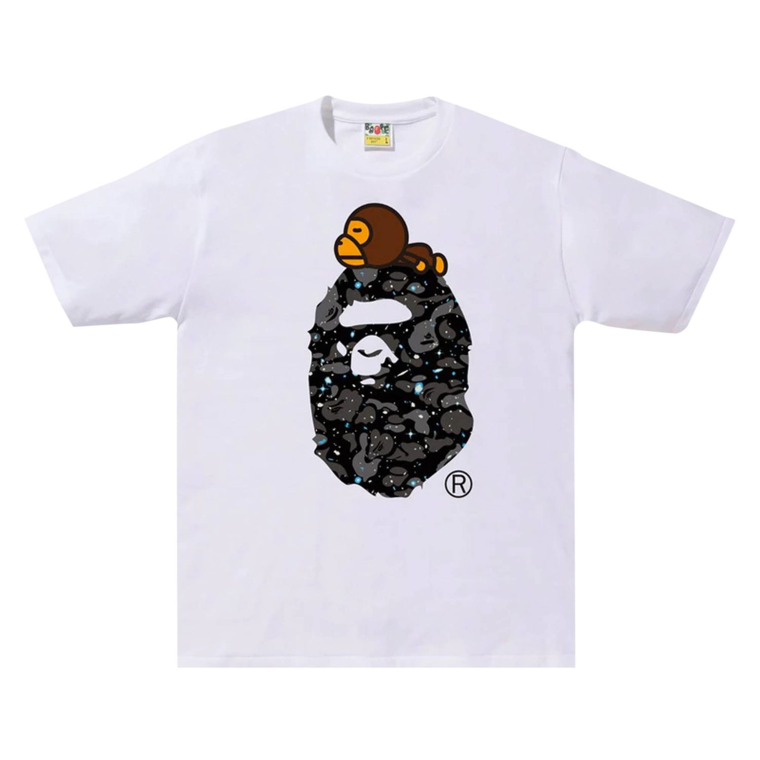 T-paita BAPE Space Camo Milo On Big Ape Tee Valkoinen | 2F30 110 008 WHITE, 1