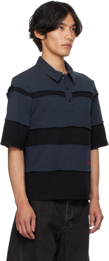 Poolopaita Eckhaus Latta Eckhaus Latta Striated Polo Tummansininen | 1401-EL-PF25-M, 1