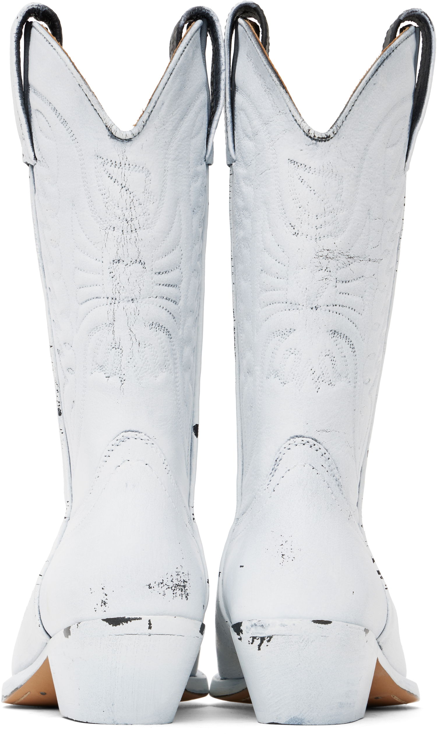 Takit Maison Margiela MM6 Maison Margiela Painted Cowboy Boots Valkoinen | SH3WW0003 P8299, 1
