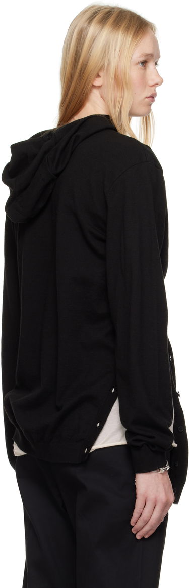 Villapaita Post Archive Faction (PAF) 8.0 Center Knit Asymmetrical Hoodie by Post Archive Faction (PAF) Musta | 8.0 KHC-B, 2