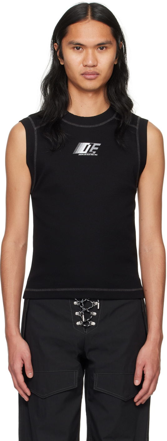 Tankkitoppi Dion Lee Fitted Tank Top Musta | C3177PS24