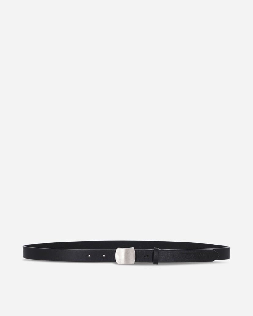 Vyöt Neighborhood Leather Belt Narrow Silver Buckle Musta | 252PKNH-AC01 BLACK