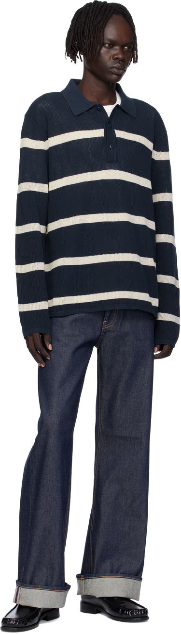 Poolopaita CALVIN KLEIN Calvin Klein Long Sleeve Striped Polo Tummansininen | 81B388G, 3