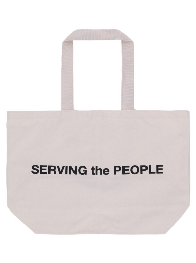 Kangaskassi Serving the People Logo Tote Bag Beige | STPF22TOTE NATURAL